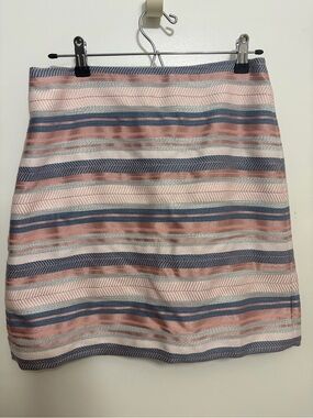 LOFT Striped Mini Skirt in Pink and Blue